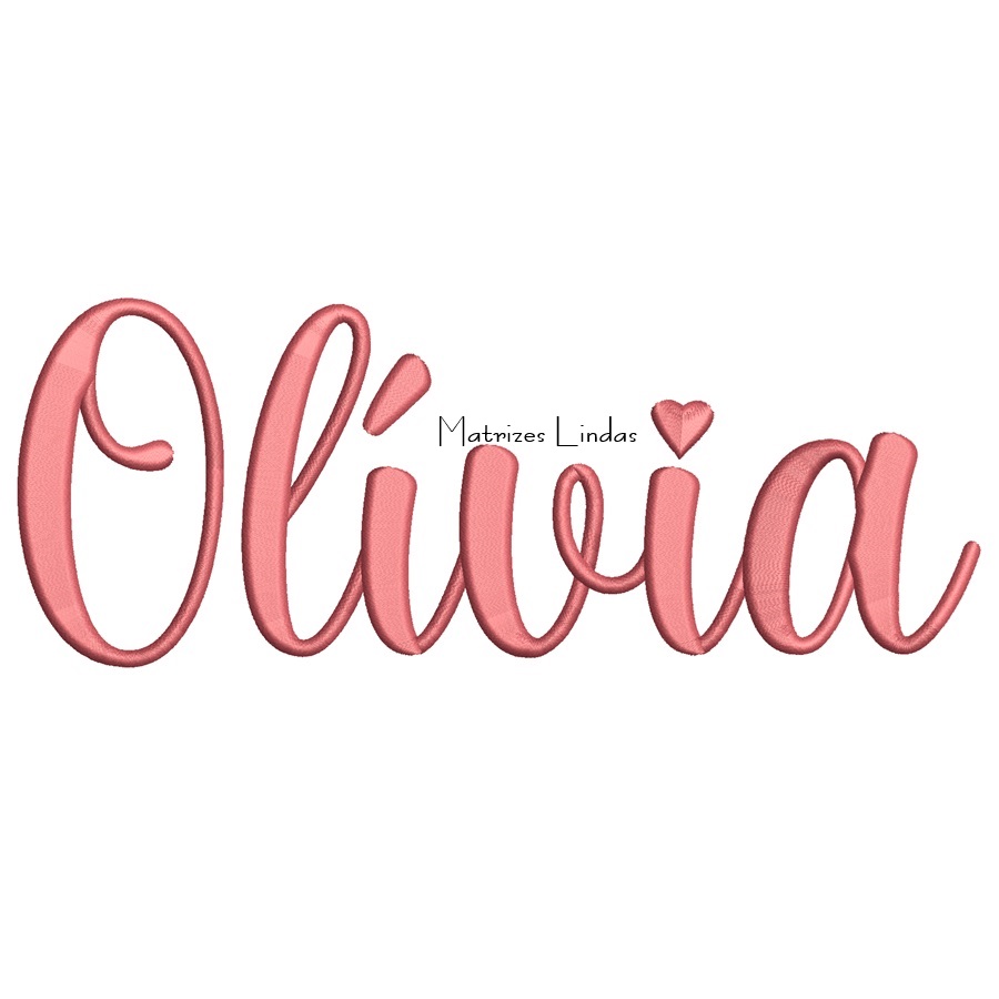 Matriz de Bordado - Nome Olívia Letra Cursiva Matriz de Bordado - Nome Olívia Letra Cursiva