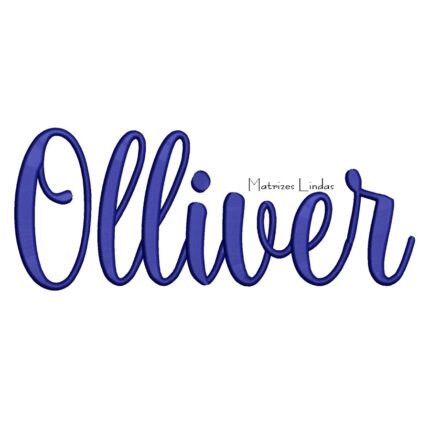 Matriz de Bordado - Nome Olliver Letra Cursiva