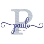 Matriz de Bordado - Nome Paulo Sobreposto