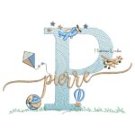 Matriz de Bordado - Nome Pierre com Brinquedos