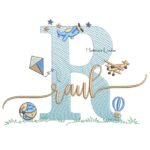 Matriz de Bordado - Nome Rael com Brinquedos
