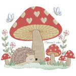 Matriz de Bordado - Cogumelo com Porco Espinho
