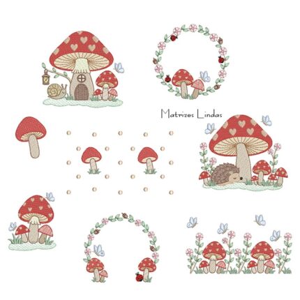 Matriz de Bordado - Coleção Cogumelo