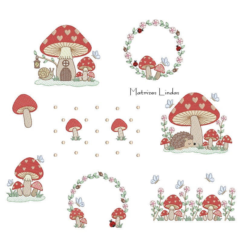 Matriz de Bordado - Coleção Cogumelo