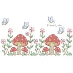 Matriz de Bordado - Jardim Cogumelos