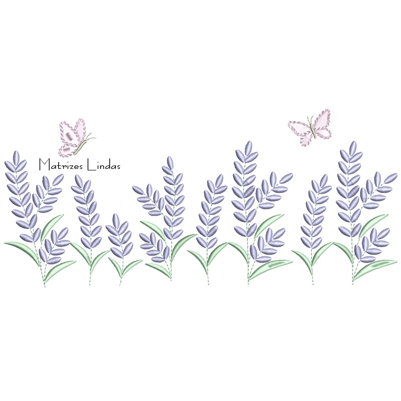 Matriz de Bordado - Jardim Lavanda Matriz de Bordado - Jardim Lavanda