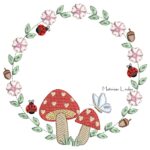 Matriz de Bordado - Moldura Cogumelos