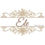 Matriz de Bordado - Moldura Floral Ele Toalha