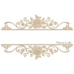 Matriz de Bordado - Moldura Floral Toalha