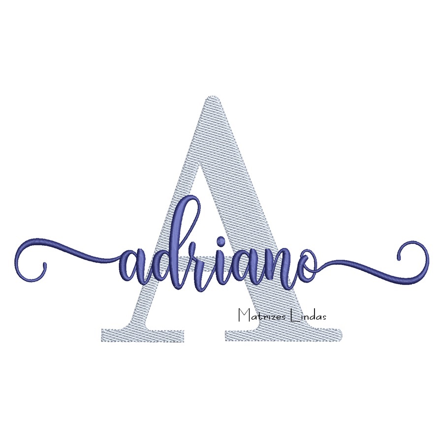 Matriz de Bordado - Nome Adriano Sobreposto Matriz de Bordado - Nome Adriano Sobreposto
