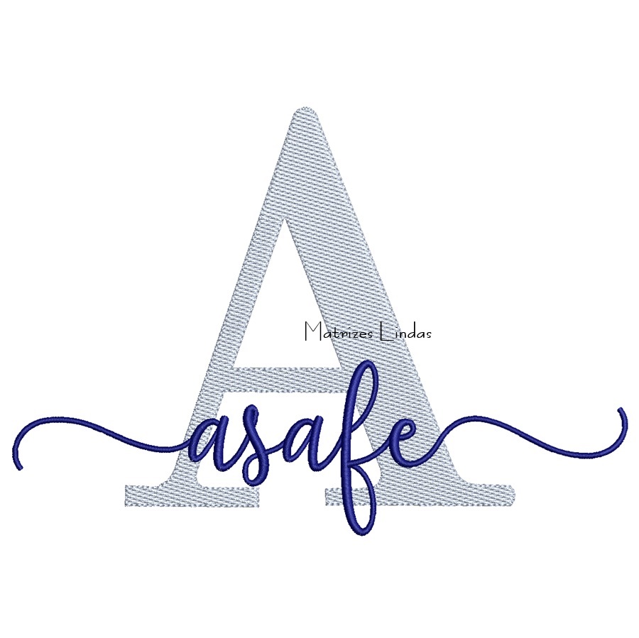 Matriz de Bordado - Nome Asafe Sobreposto Matriz de Bordado - Nome Asafe Sobreposto