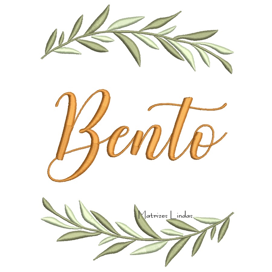 Matriz de Bordado - Nome Bento Raminho Matriz de Bordado - Nome Bento Raminho