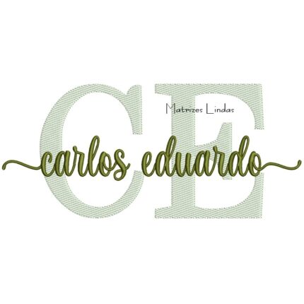 Matriz de Bordado - Nome Carlos Eduardo Sobreposto