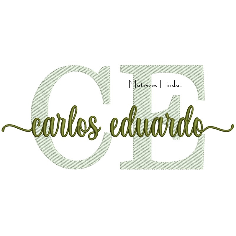 Matriz de Bordado - Nome Carlos Eduardo Sobreposto Matriz de Bordado - Nome Carlos Eduardo Sobreposto