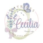 Matriz de Bordado - Nome Cecília Lavanda com Laço