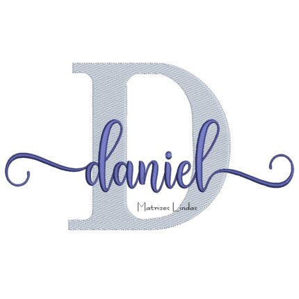 Matriz de Bordado - Nome Daniel Sobreposto