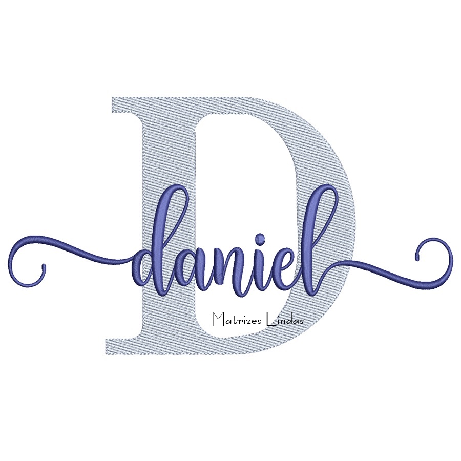 Matriz de Bordado - Nome Daniel Sobreposto Matriz de Bordado - Nome Daniel Sobreposto