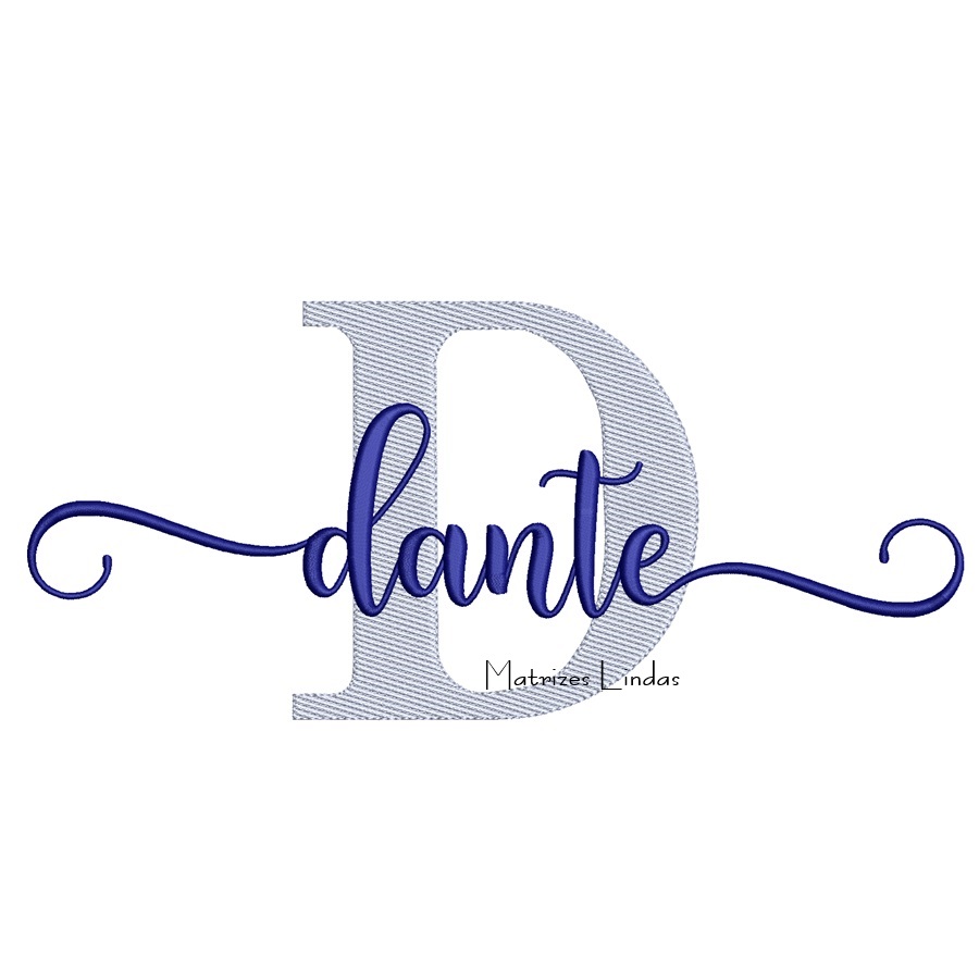 Matriz de Bordado - Nome Dante Sobreposto Matriz de Bordado - Nome Dante Sobreposto