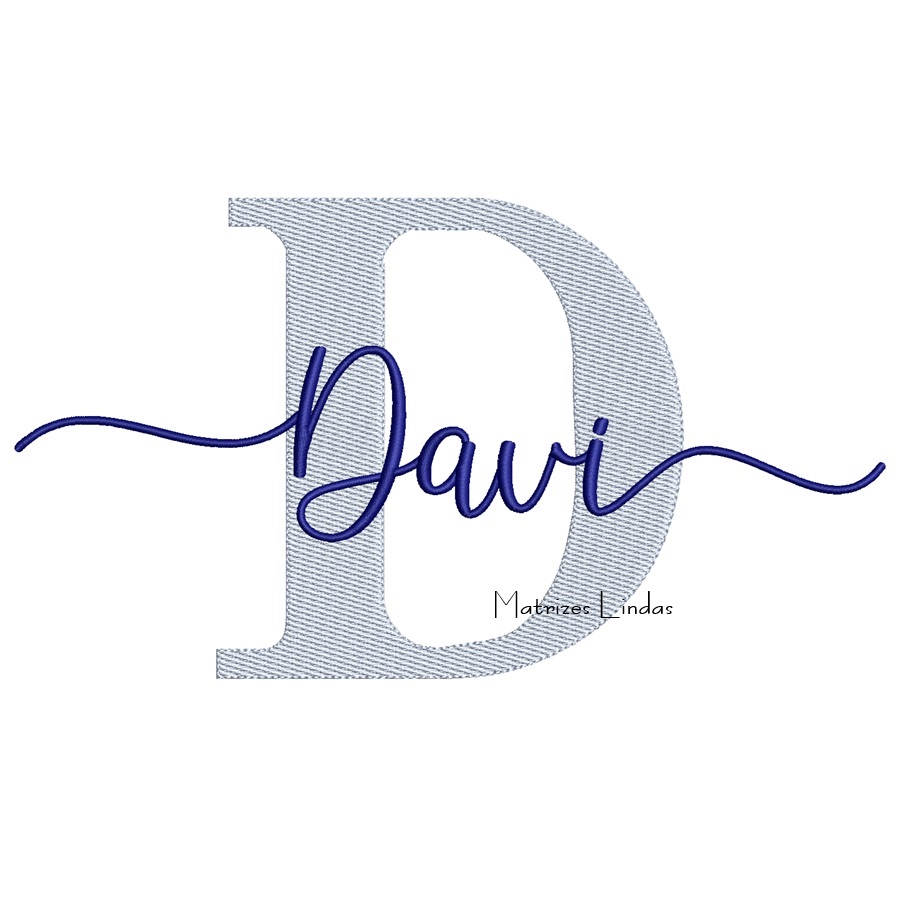 Matriz de Bordado - Nome Davi Sobreposto Matriz de Bordado - Nome Davi Sobreposto
