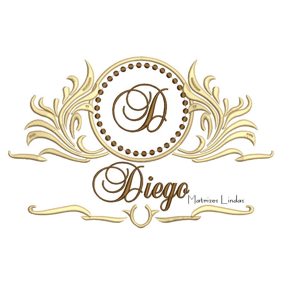 Matriz de Bordado - Nome Diego Moldura Aplique Matriz de Bordado - Nome Diego Moldura Aplique