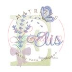 Matriz de Bordado Nome Elis Lavanda com Laço