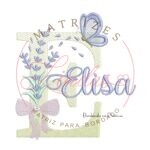 Matriz de Bordado Nome Elisa Lavanda com Laço