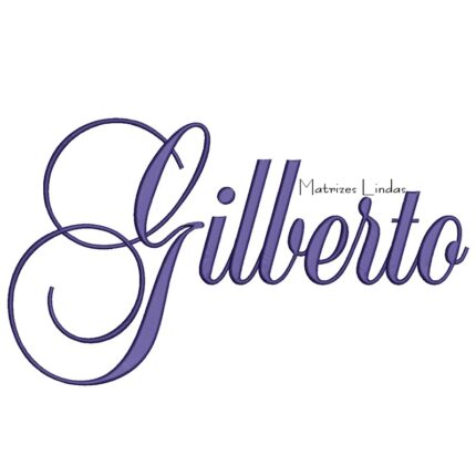 Matriz de Bordado - Nome Gilberto Letra Cursiva