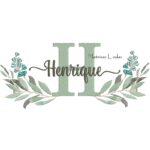 Matriz de Bordado - Nome Henrique com Raminho