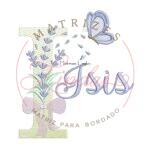 Matriz de Bordado - Nome Ísis Lavanda com Laço