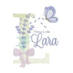 Matriz de Bordado - Nome Lara Lavanda com Laço