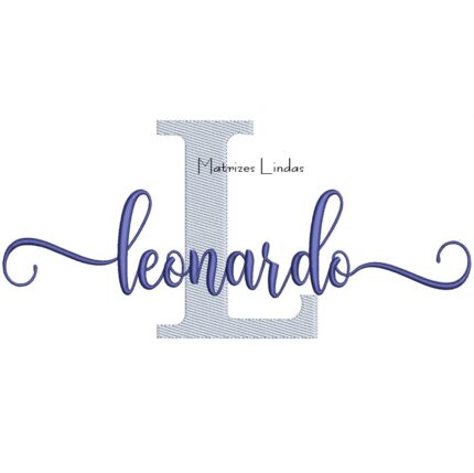 Matriz de Bordado - Nome Leonardo Sobreposto
