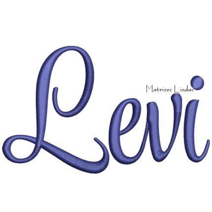 Matriz de Bordado - Nome Levi Letra Cursiva