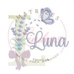 Matriz de Bordado - Nome Luna Lavanda com Laço