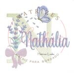 Matriz de Bordado - Nome Nathália Lavanda com Laço