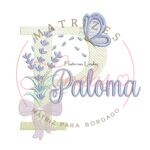 Matriz de Bordado - Nome Paloma Lavanda com Laço