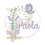Matriz de Bordado - Nome Paola Lavanda com Laço