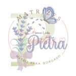 Matriz de Bordado - Nome Pietra Lavanda com Laço