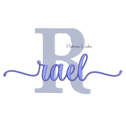 Matriz de Bordado - Nome Rael Sobreposto