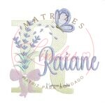 Matriz de Bordado - Nome Raiane Lavanda com Laço