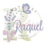 Matriz de Bordado - Nome Raquel Lavanda com Laço