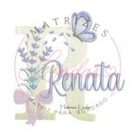 Matriz de Bordado - Nome Renata Lavanda com Laço