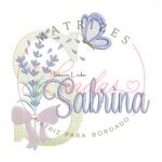 Matriz de Bordado - Nome Sabrina Lavanda com Laço