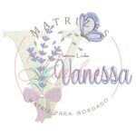 Matriz de Bordado - Nome Vanessa Lavanda com Laço
