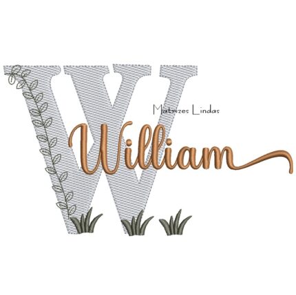 Matriz de Bordado - Nome William Sobreposto