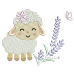 Matriz de Bordado - Ovelhinha com Lavanda