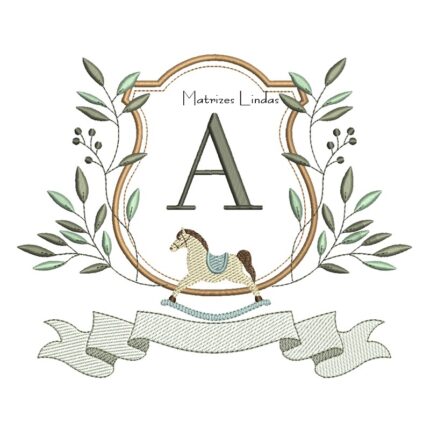 Matriz de Bordado Alfabeto Cavalinho Letra A