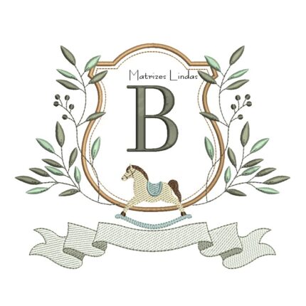 Matriz de Bordado Alfabeto Cavalinho Letra B