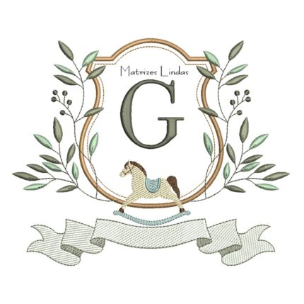 Matriz de Bordado Alfabeto Cavalinho Letra G