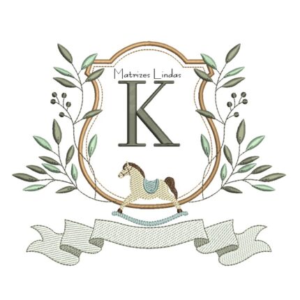 Matriz de Bordado Alfabeto Cavalinho Letra K