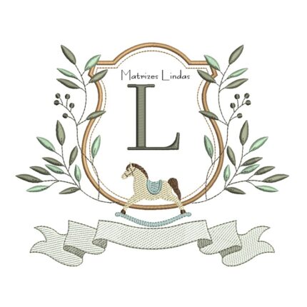 Matriz de Bordado Alfabeto Cavalinho Letra L